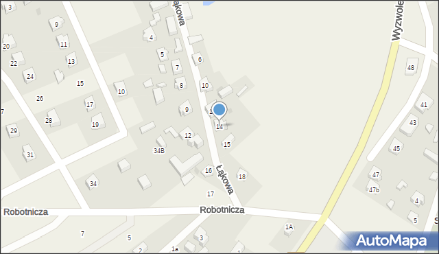 Dziemiany, Łąkowa, 14, mapa Dziemiany