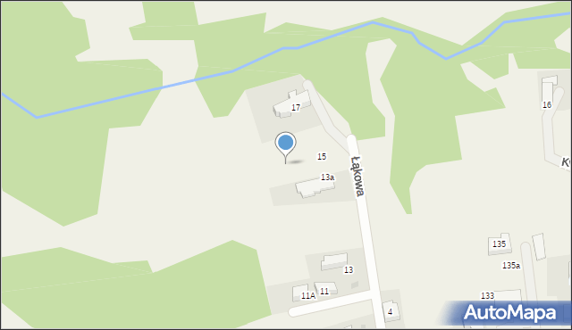 Gaj, Łąkowa, 15a, mapa Gaj