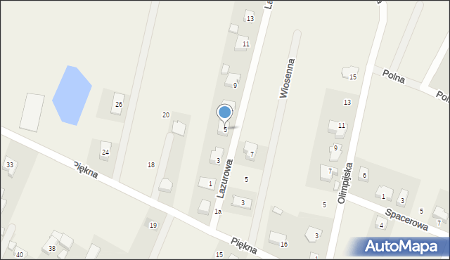Gałów, Lazurowa, 5, mapa Gałów