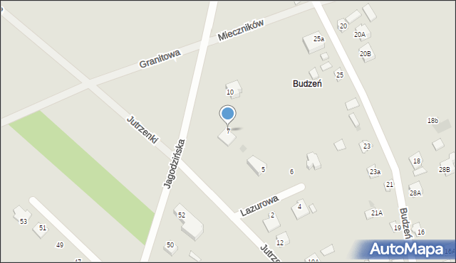 Garwolin, Lazurowa, 7, mapa Garwolin