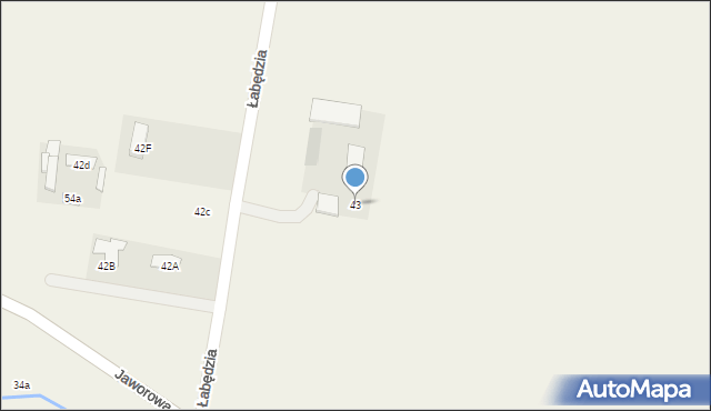 Gawartowa Wola, Łabędzia, 48, mapa Gawartowa Wola