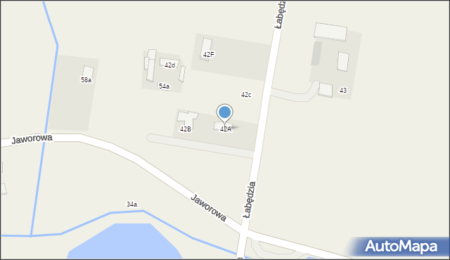 Gawartowa Wola, Łabędzia, 57, mapa Gawartowa Wola