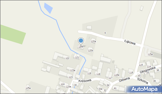 Gaworzyce, Łąkowa, 120c, mapa Gaworzyce