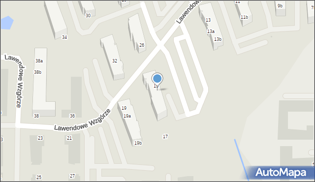 Gdańsk, Lawendowe Wzgórze, 15a, mapa Gdańska