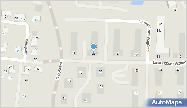 Gdańsk, Lawendowe Wzgórze, 44, mapa Gdańska
