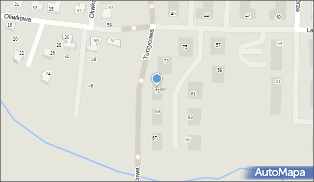 Gdańsk, Lawendowe Wzgórze, 71, mapa Gdańska