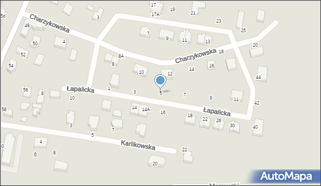 Gdańsk, Łapalicka, 5, mapa Gdańska