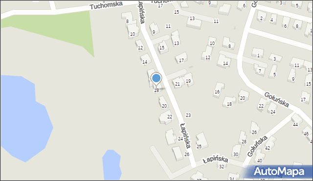 Gdańsk, Łapińska, 18, mapa Gdańska