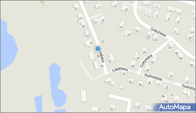 Gdańsk, Łapińska, 24, mapa Gdańska