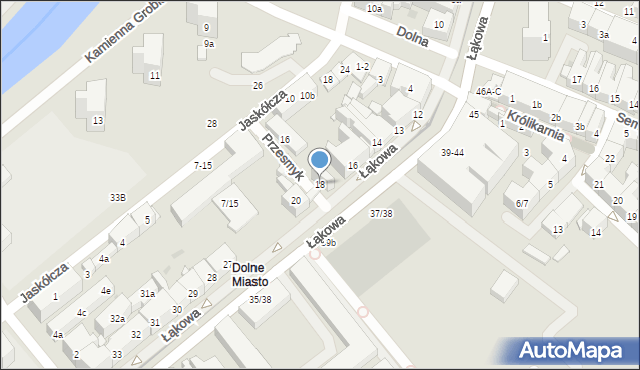 Gdańsk, Łąkowa, 18, mapa Gdańska