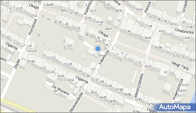 Gdańsk, Ławnicza, 1/2, mapa Gdańska