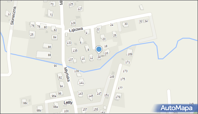 Gdów, Łąkowa, 14, mapa Gdów