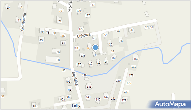 Gdów, Łąkowa, 8, mapa Gdów