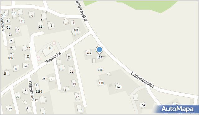 Gdów, Łapanowska, 134, mapa Gdów
