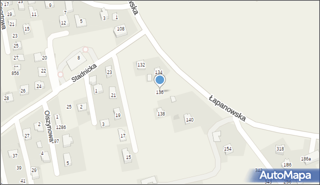 Gdów, Łapanowska, 136, mapa Gdów