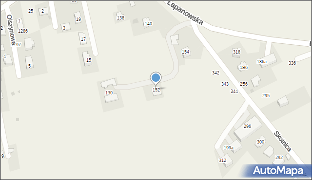 Gdów, Łapanowska, 152, mapa Gdów