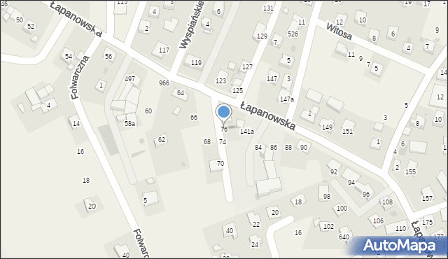 Gdów, Łapanowska, 76, mapa Gdów