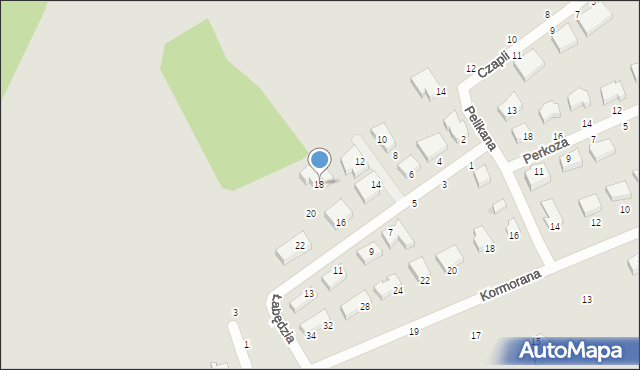 Gdynia, Łabędzia, 18, mapa Gdyni