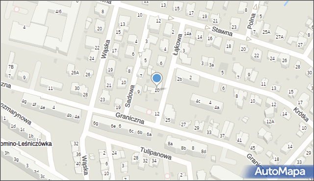 Gdynia, Łąkowa, 10, mapa Gdyni