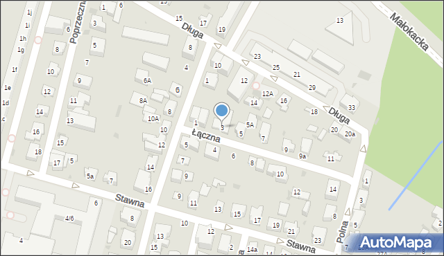 Gdynia, Łączna, 3, mapa Gdyni