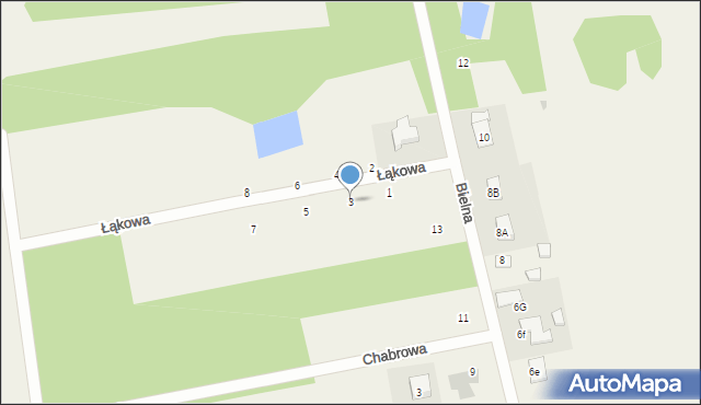 Giełczyn, Łąkowa, 3, mapa Giełczyn