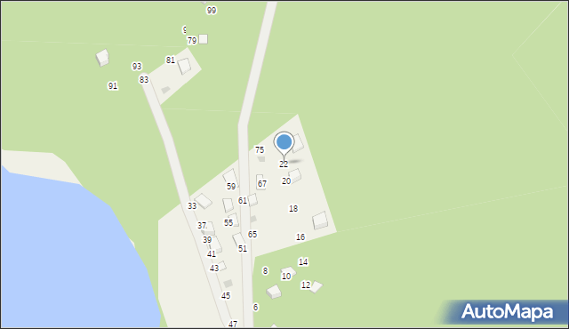 Gietrzwałd, Łąkowa, 22, mapa Gietrzwałd