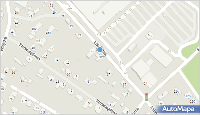 Gliwice, Łabędzka, 19, mapa Gliwic