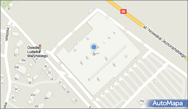 Gliwice, Łabędzka, 26, mapa Gliwic