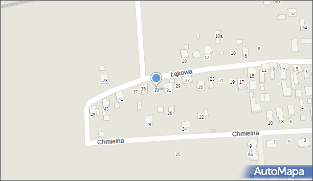 Gliwice, Łąkowa, 33, mapa Gliwic