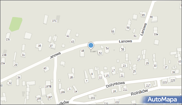 Gliwice, Łanowa, 50, mapa Gliwic
