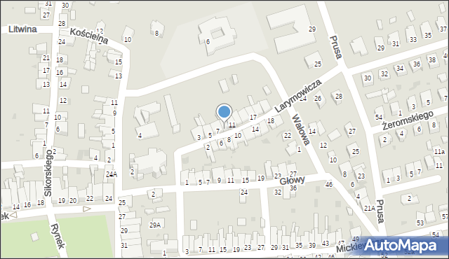 Głogów Małopolski, Larymowicza, ks., 9, mapa Głogów Małopolski