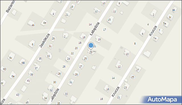 Głogowo, Łabędzia, 23, mapa Głogowo