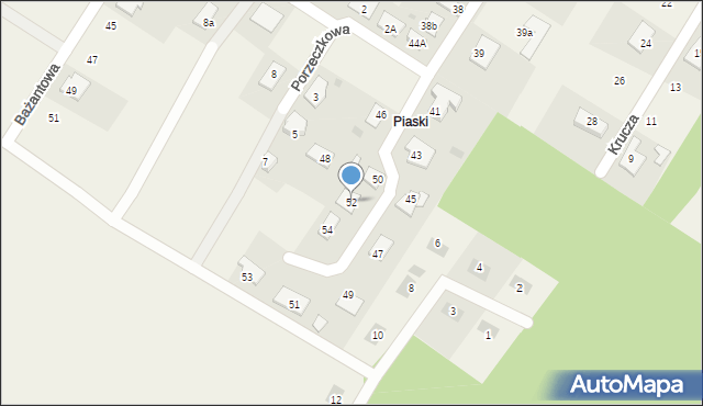 Głogowo, Łabędzia, 52, mapa Głogowo