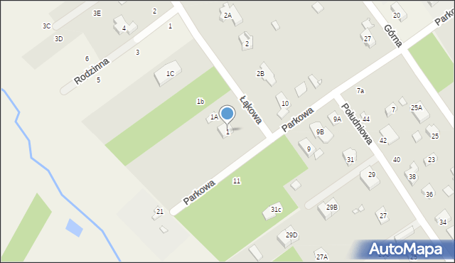 Głosków-Letnisko, Łąkowa, 1, mapa Głosków-Letnisko