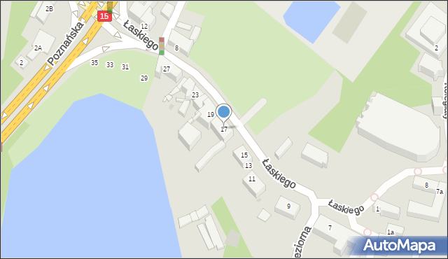 Gniezno, Łaskiego Jana, kanc., 17, mapa Gniezna