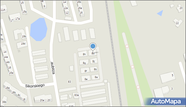 Gniezno, Laubitza Antoniego, bp., 8d, mapa Gniezna
