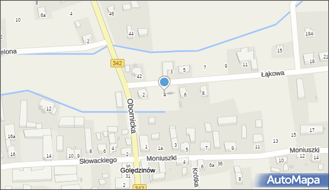 Golędzinów, Łąkowa, 4, mapa Golędzinów