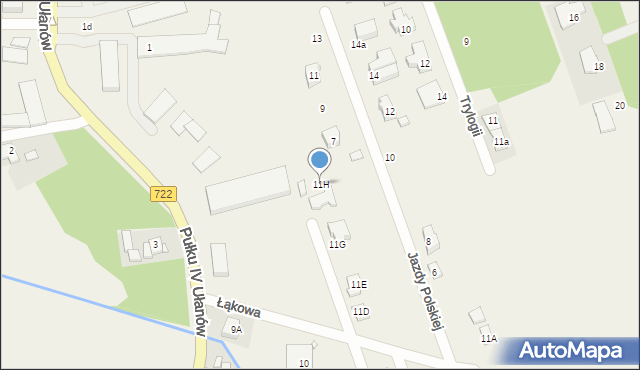 Gołków, Łąkowa, 11H, mapa Gołków