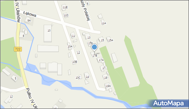 Gołków, Łąkowa, 17B, mapa Gołków