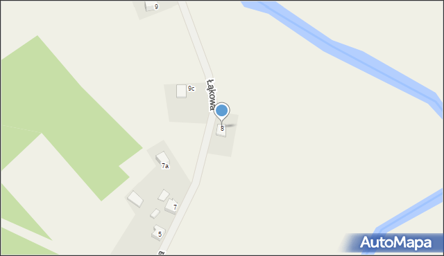 Goręczyno, Łąkowa, 8, mapa Goręczyno