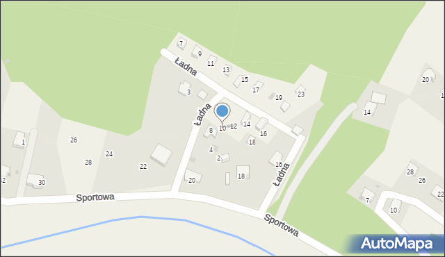 Górki Wielkie, Ładna, 10, mapa Górki Wielkie