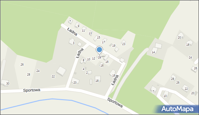 Górki Wielkie, Ładna, 14, mapa Górki Wielkie