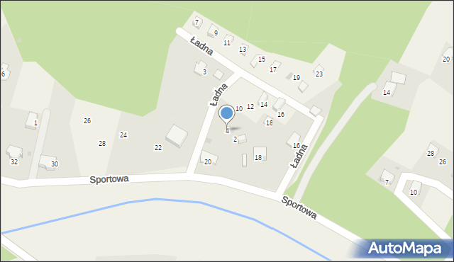 Górki Wielkie, Ładna, 4, mapa Górki Wielkie