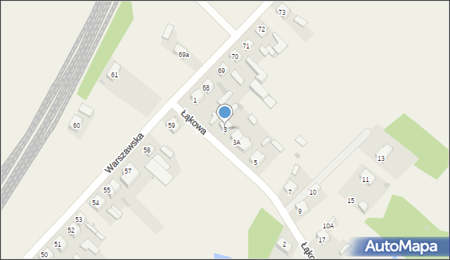 Gorzkowice, Łąkowa, 3, mapa Gorzkowice