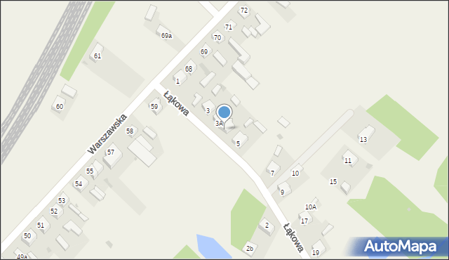 Gorzkowice, Łąkowa, 3B, mapa Gorzkowice