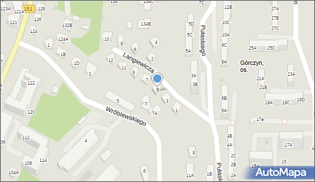 Gorzów Wielkopolski, Langiewicza Mariana, gen., 5, mapa Gorzów Wielkopolski