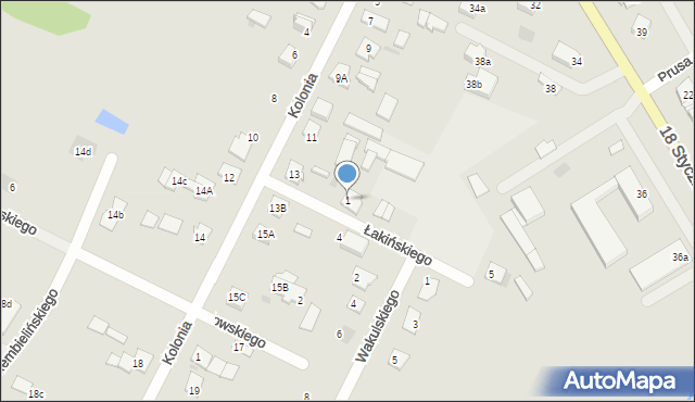 Gostynin, Łakińskiego Józefa, 1, mapa Gostynin