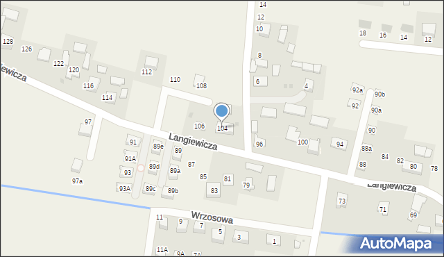Goszcza, Langiewicza Mariana, gen., 104, mapa Goszcza