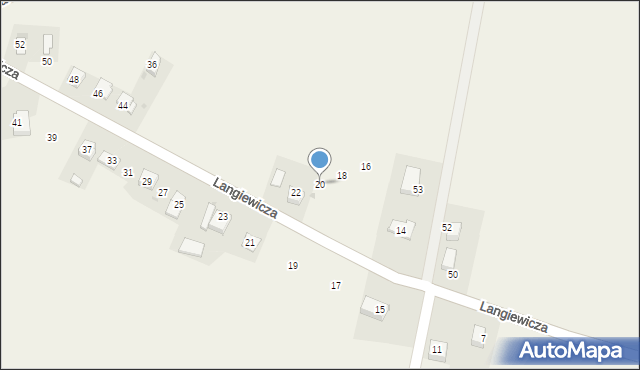 Goszcza, Langiewicza Mariana, gen., 20, mapa Goszcza