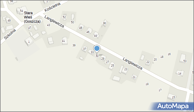 Goszcza, Langiewicza Mariana, gen., 31, mapa Goszcza